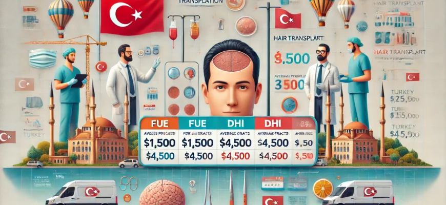 Hair Transplant Costs in Turkey Average Prices for Grafts and Surgery