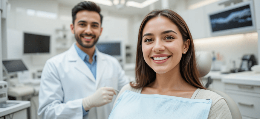 A patient smiling after a successful dental treatment in Istanbul