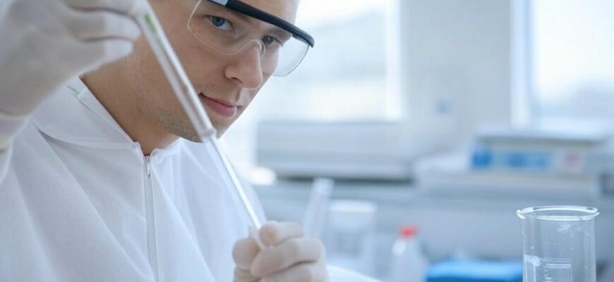 Volumetric pipette used in titration process for precise filler measurements
