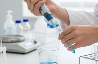 Correct hand position for reverse pipetting technique with a manual pipette