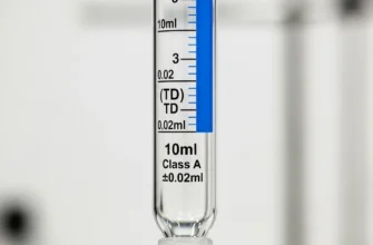 A 10ml micro burette made of borosilicate glass with a PTFE stopcock, mounted on a stand