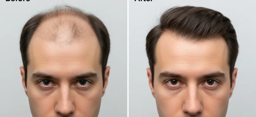 ASMED hair transplant before and after results 2025 - natural hairline