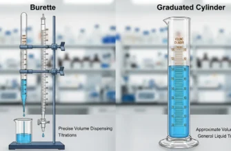 Burette vs graduated cylinder comparison laboratory 2025