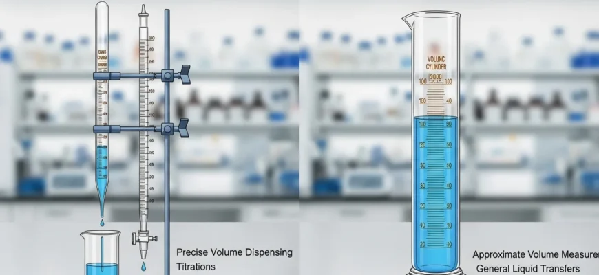 Burette vs graduated cylinder comparison laboratory 2025