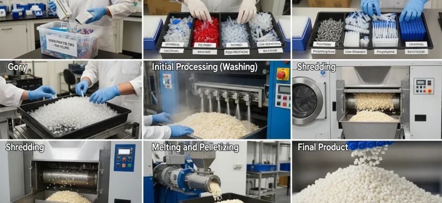 Pipette tip recycling process laboratory sustainability 2025
