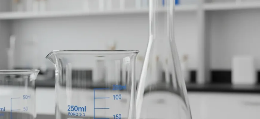Assortment of Griffin low-form and Berzelius tall-form chemistry beakers made of borosilicate glass
