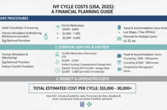 Breakdown of IVF treatment costs in the USA