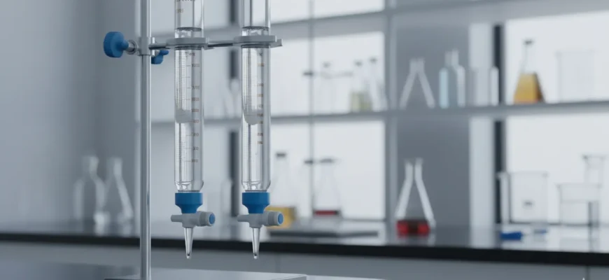Class A and Class B 100ml borosilicate glass burettes with PTFE stopcock for precise titration