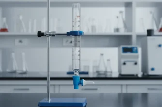 Class A glass burette with PTFE stopcock for precise laboratory titration