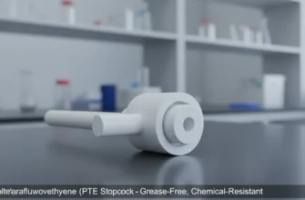 Close-up of a self-lubricating PTFE stopcock on a burette