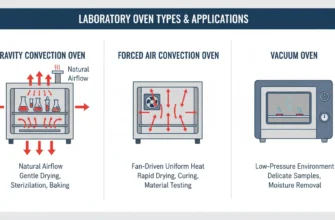 Comparison of gravity convection, forced air convection, and vacuum laboratory ovens in a lab setting