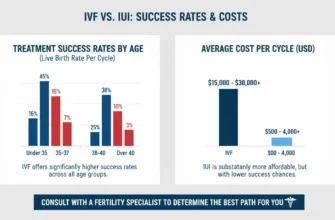 IUI vs IVF success rates and cost comparison chart