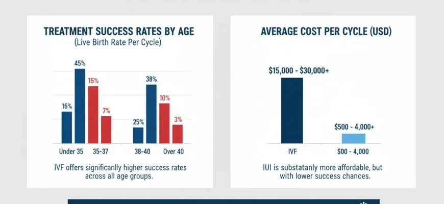 IUI vs IVF success rates and cost comparison chart