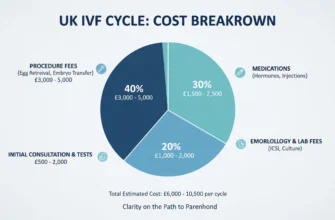 IVF cost breakdown pie chart UK