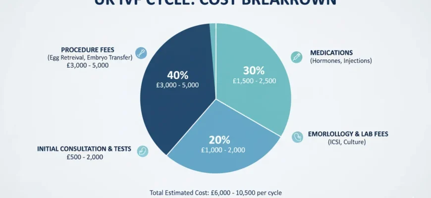 IVF cost breakdown pie chart UK