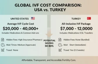 IVF cost comparison chart Turkey vs USA
