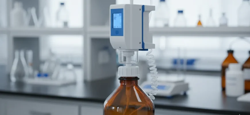 Microlit Electronic Burette with TFT touchscreen for precision titration in lab