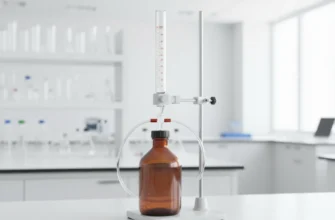 Modern automatic burette with digital display for precise titration