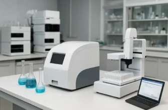 Modern chemistry laboratory with advanced analytical equipment
