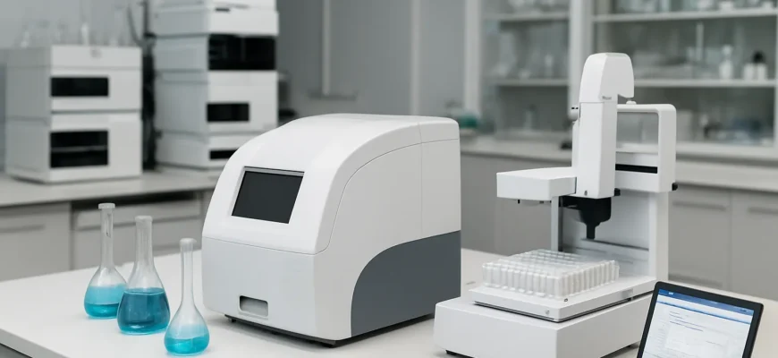 Modern chemistry laboratory with advanced analytical equipment