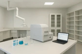 Modern laboratory with SEFA-certified epoxy resin workbenches and fume extraction systems