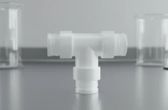 T-shaped polypropylene connector for 10–11 mm tubes
