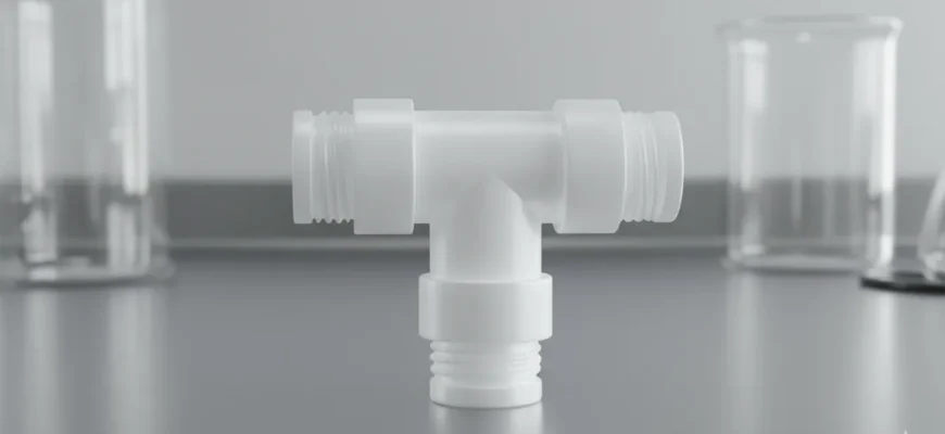 T-shaped polypropylene connector for 10–11 mm tubes