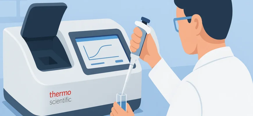 Thermo Fisher Scientific lab equipment including spectrophotometers and bioreactors for research