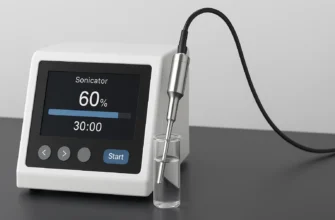 Ultrasonic probe sonicator in a modern laboratory for cell lysis and sample preparation