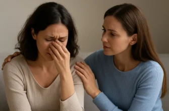 Woman receiving compassionate support after pregnancy loss