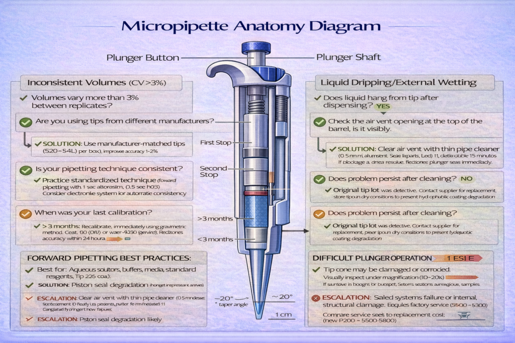 Micropipette Cross-Section Anatomy Diagram