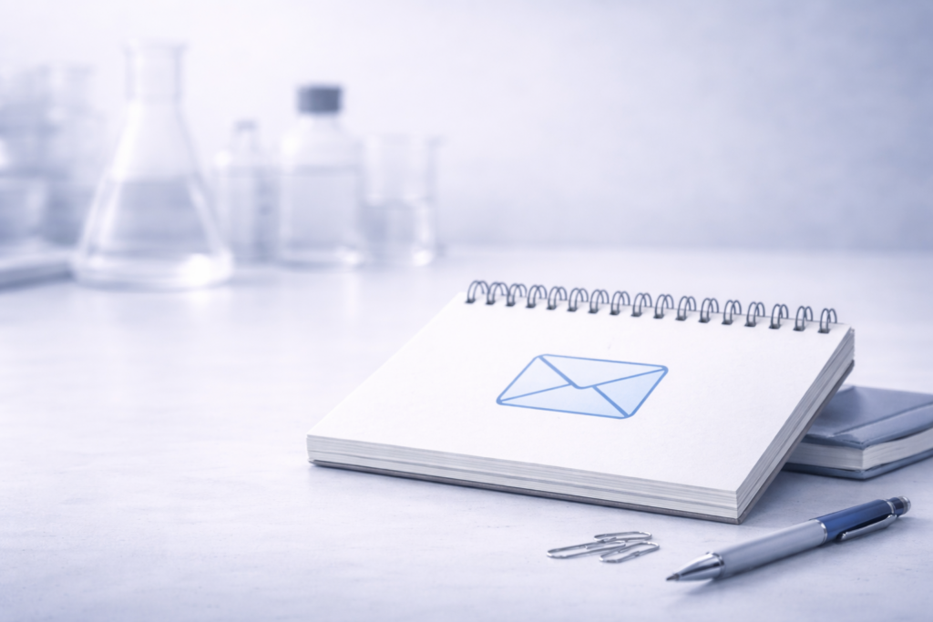 Minimal professional contact image for an independent laboratory pipette and liquid handling information website