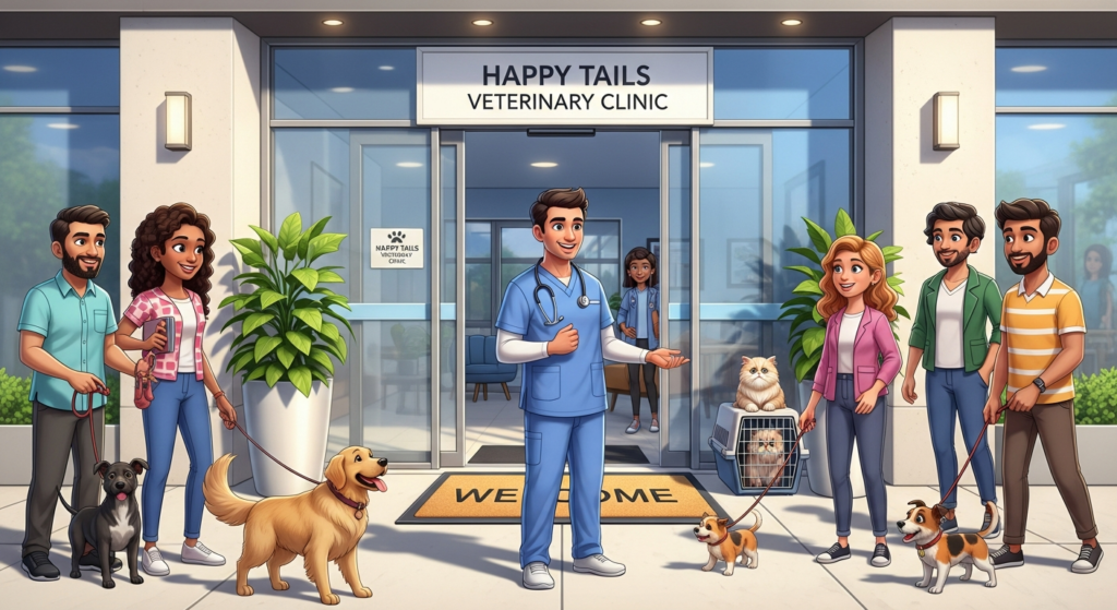 small veterinary clinic setup interior with equipment layout and workflow design