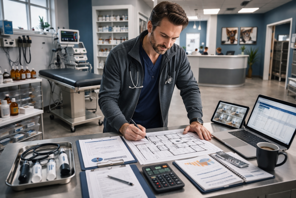veterinary clinic setup checklist planning equipment exam room surgery tools veterinary practice startup